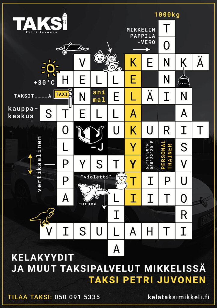 Mikkeli aiheinen ristikko vastaukset
